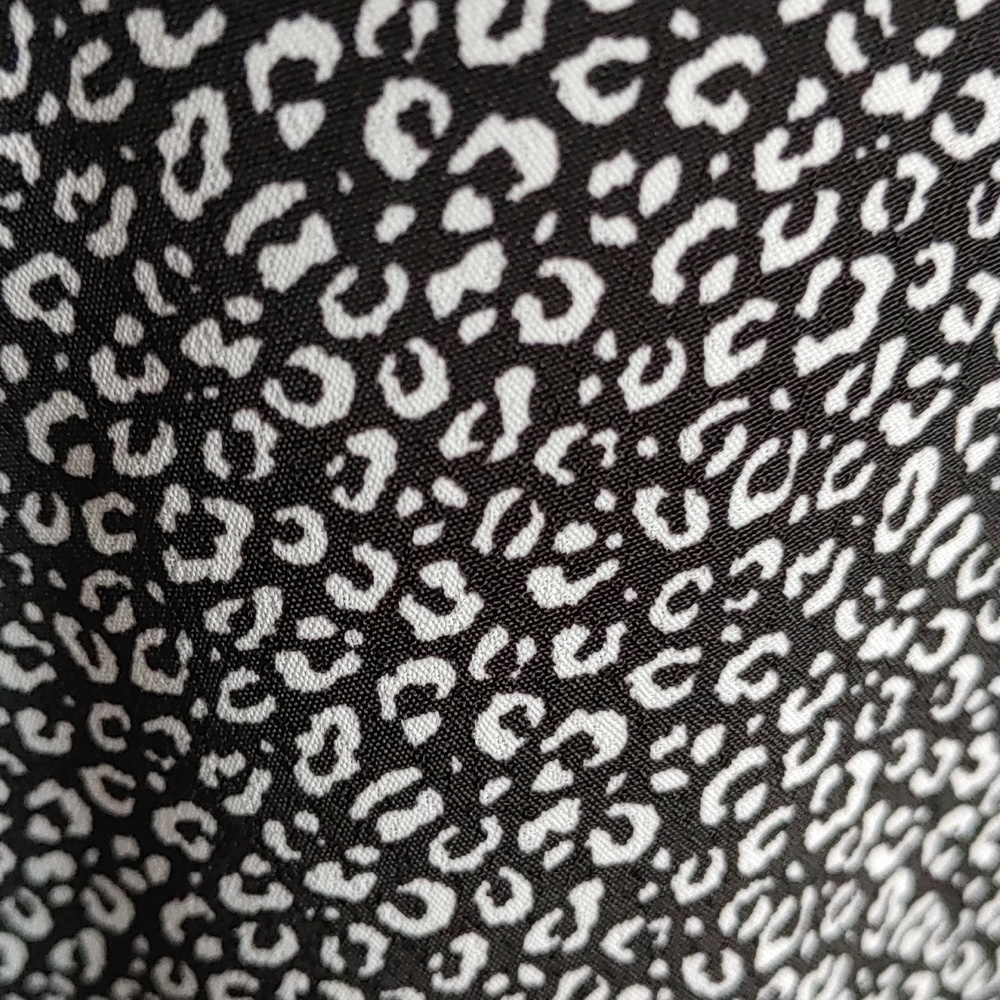 Women's Addition Elle Black & White Cheetah Print Kimono Style Jacket 1X/2X - Picture 2 of 8